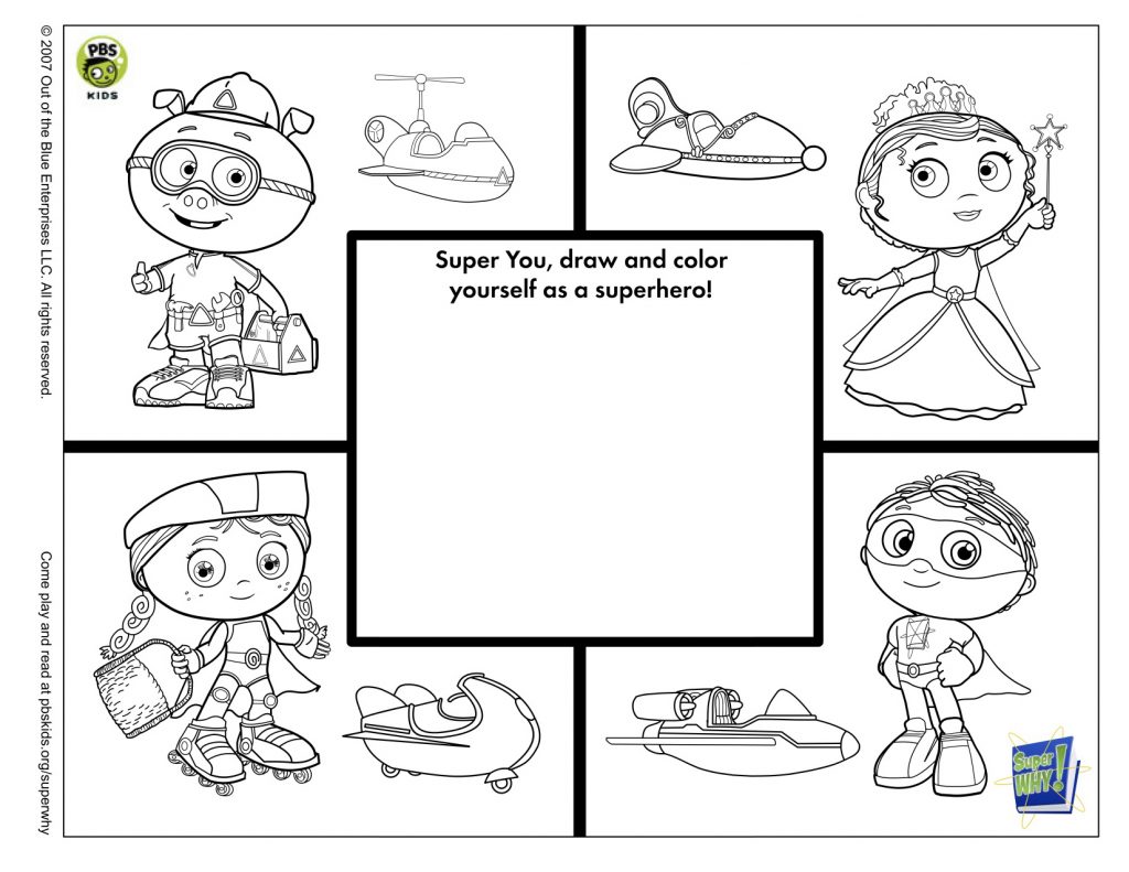 Super Why Coloring Page