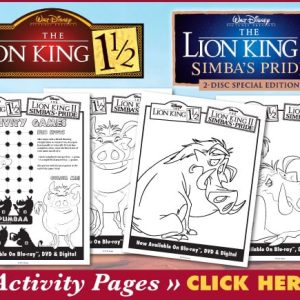 Download Lion King Printable Activities!