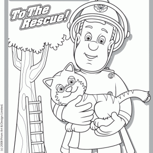 Fireman Sam Coloring Page