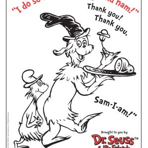 Green Eggs and Ham Coloring Page