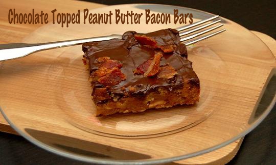  Chocolate-Topped Peanut Butter-Bacon Bars 
