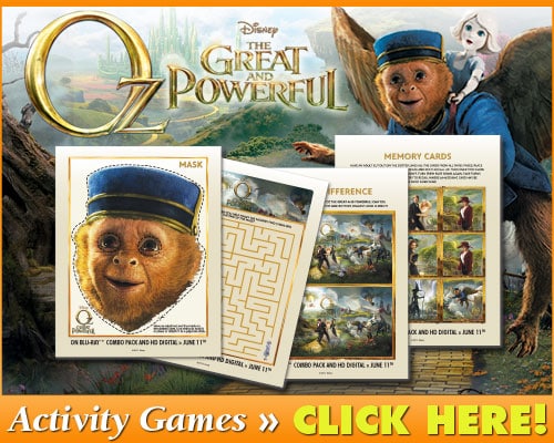 Oz Great and Powerful Activity Games