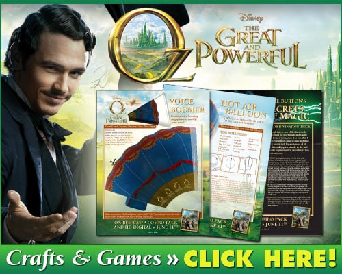 Oz Great and Powerful Crafts and Games