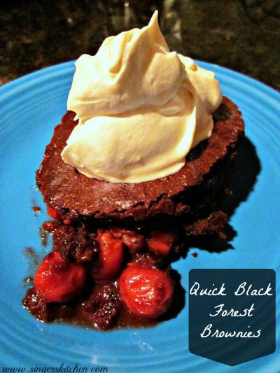 quick black forest brownies