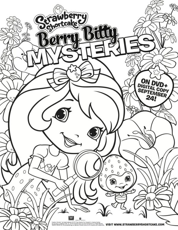 Strawberry Strawberry Shortcake Coloring Page from Berry Bitty Mysteries DVD Coloring Page from Berry Bitty Mysteries DVD