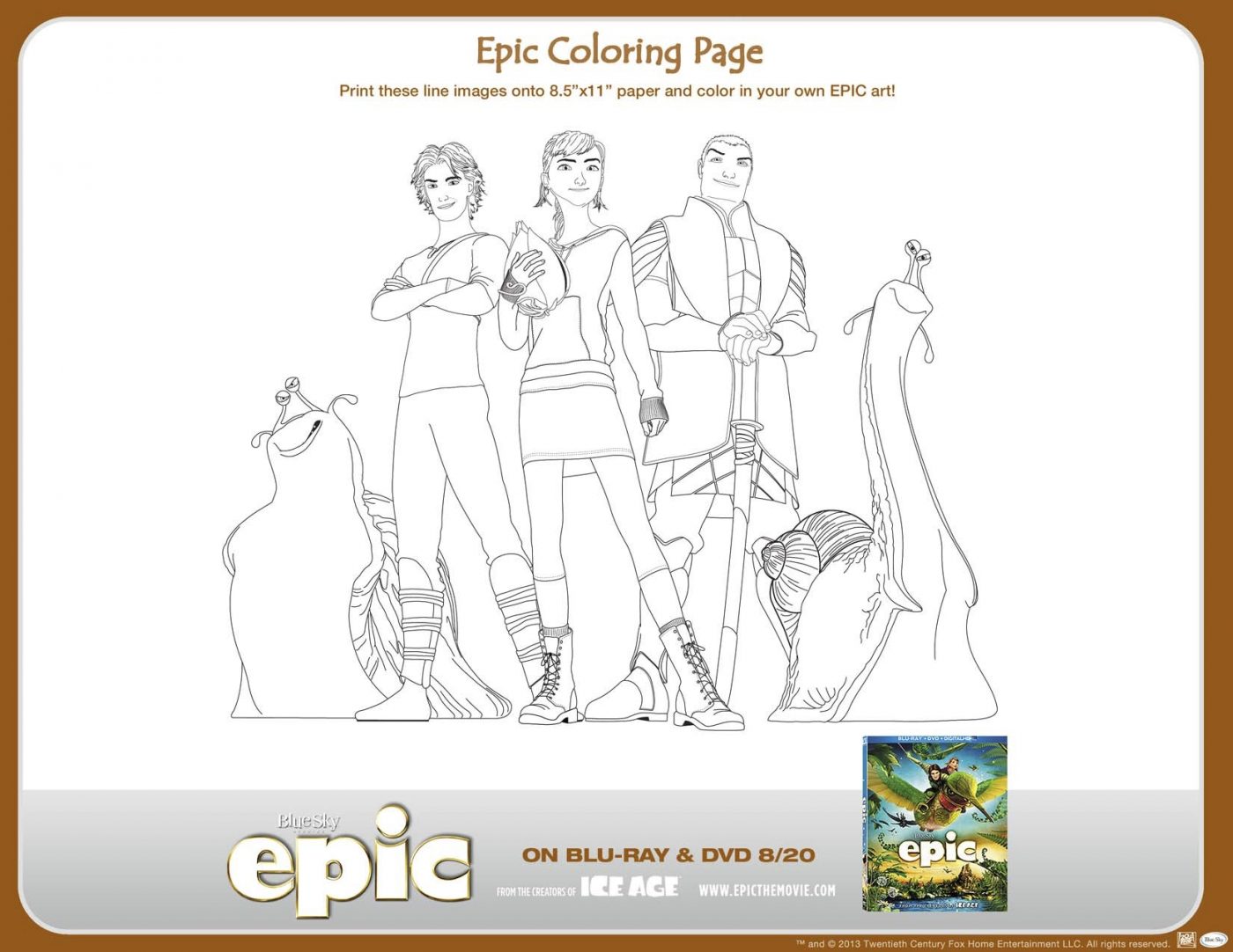 EPIC Printable Activities and Blu-ray Movie #EpicDay