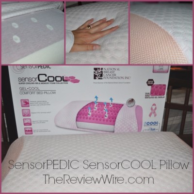 SensorPEDIC SensorCOOL Memory Foam and Cooling Gel Pillow #breastcancerawareness