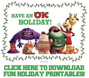 Spread Some Holi-Scare Cheer With These Holiday Monsters U Printables #MonstersU