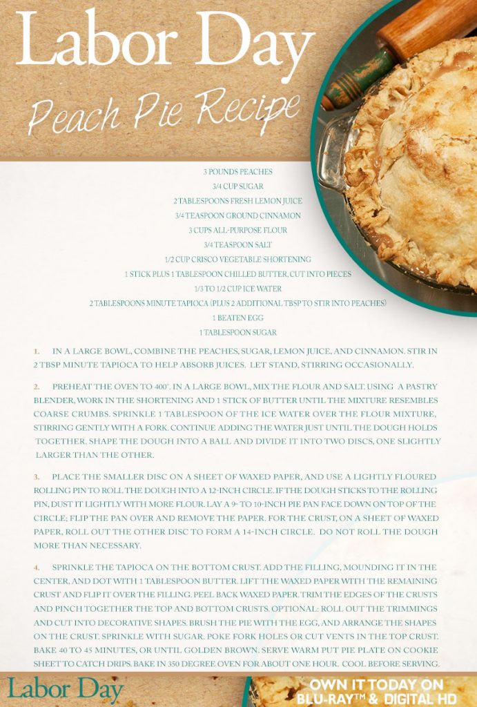 Labor Day Peach Pie Recipe