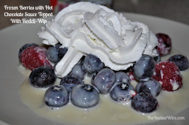 Frozen Berries With White Chocolate Sauce