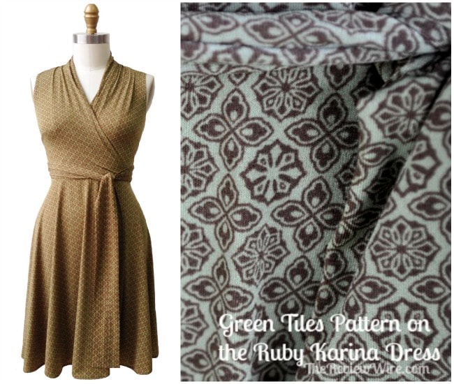 Green Tiles on the Ruby Karina Dress