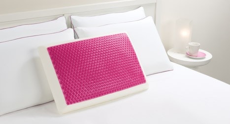 Frosted Pink Bubbles Hydraluxe Cooling Gel Bed Pillow