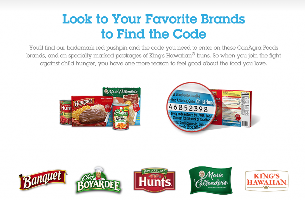 ConAgra Foods brands_Child Hunger