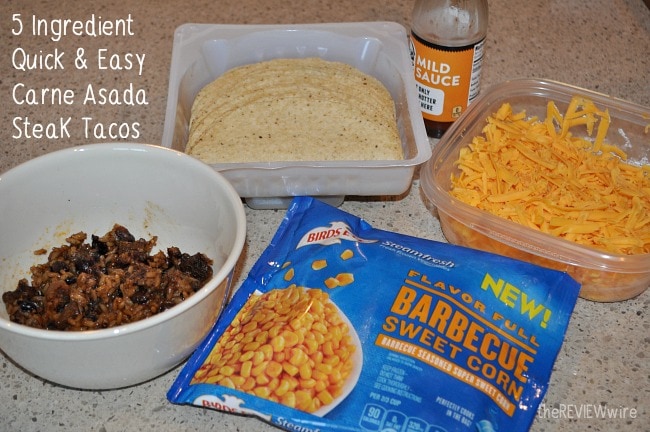 5 Ingredient Quick & Easy Carne Asada SteaK Tacos