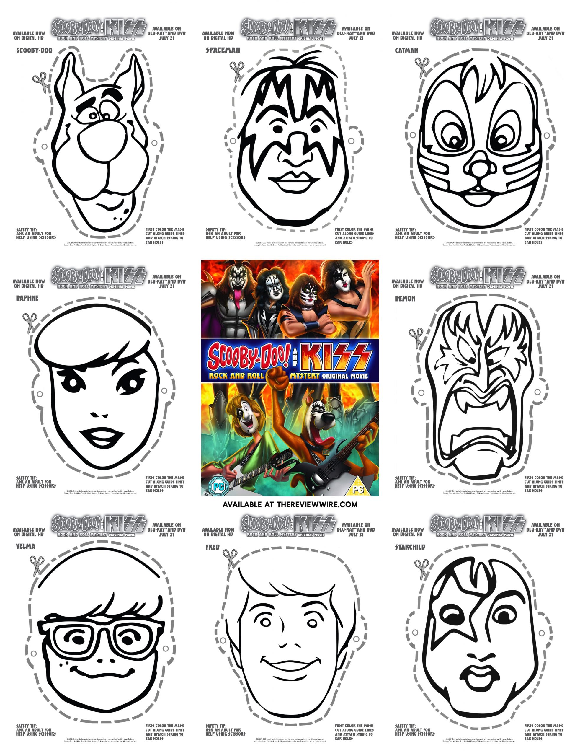 Scooby-Doo! And KISS Printables