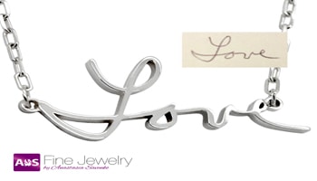 Anastasia Savenko Jewelry: Custom Handwriting Necklaces