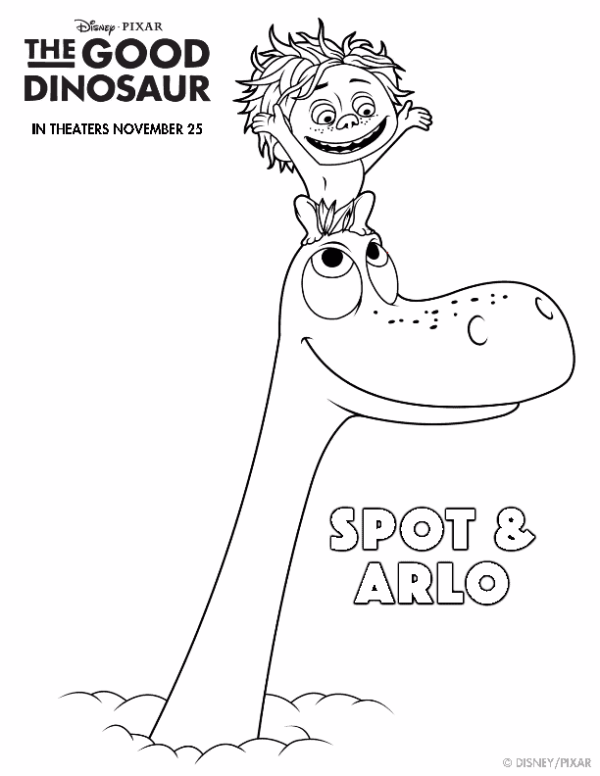 Good Dino Coloring Page