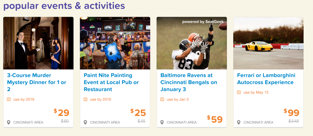 LivingSocial Popular Events and Activities