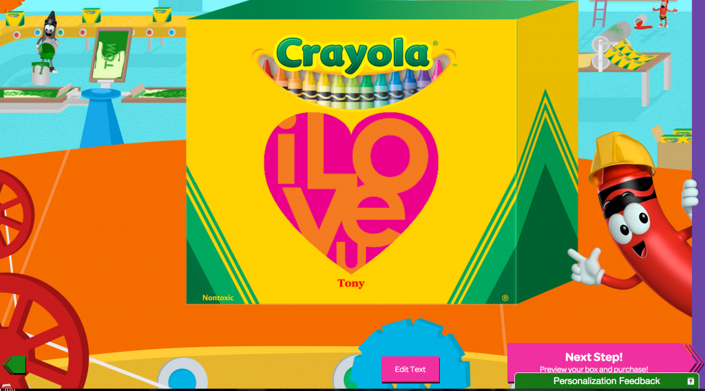 Crayola My Way Personalized Crayon Box - Final Design Box