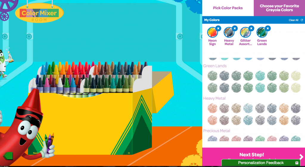 Crayola My Way Personalized Crayon Box - crayon color picker