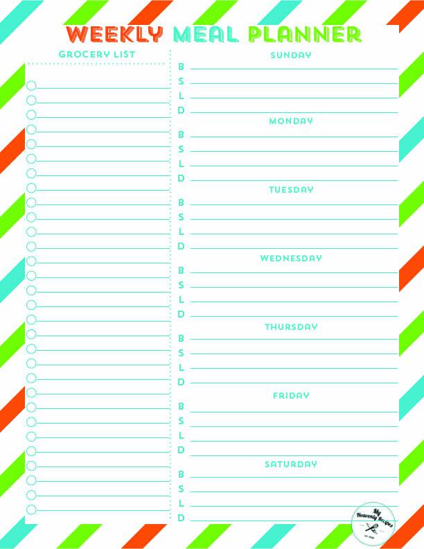 Weekly Meal Plan Printable