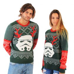 Ugly Christmas Sweater Star Wars Stormtrooper With Reindeer Antlers