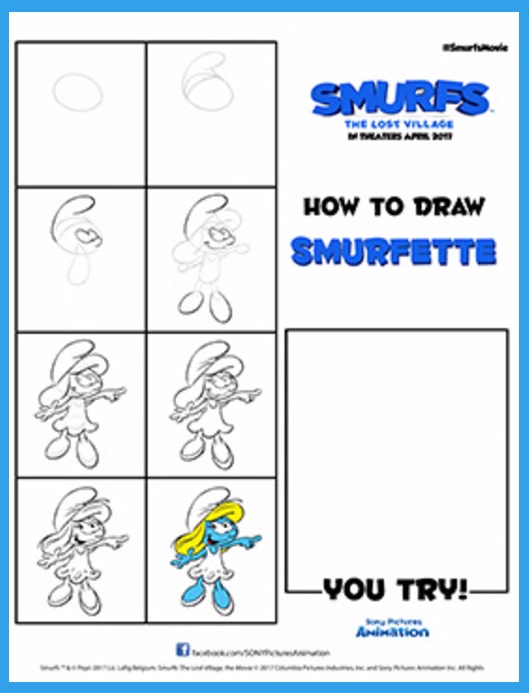 The Review Wire: How to Draw Smurfette