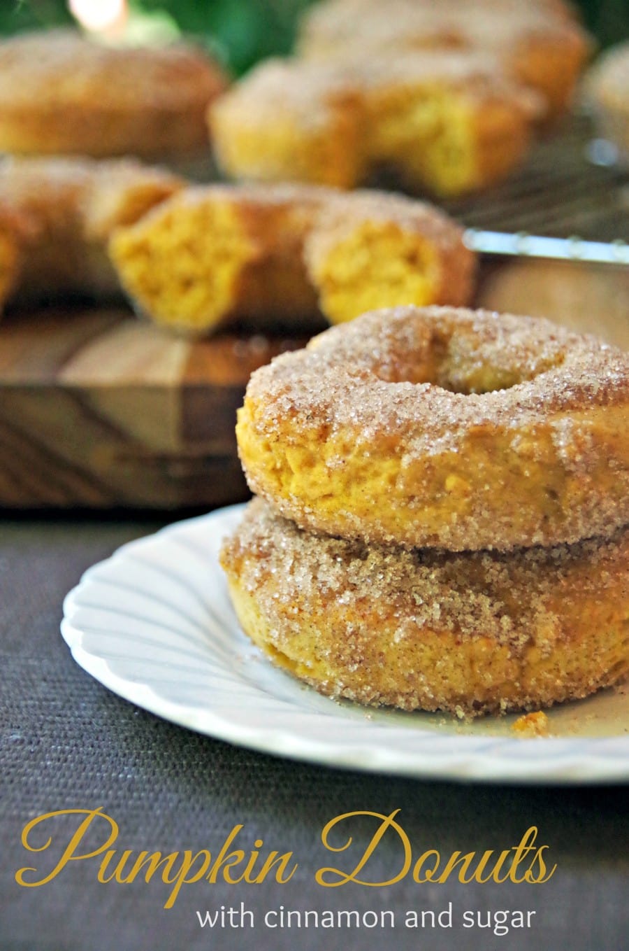 Pumpkin Donuts with Cinnamon and Sugar