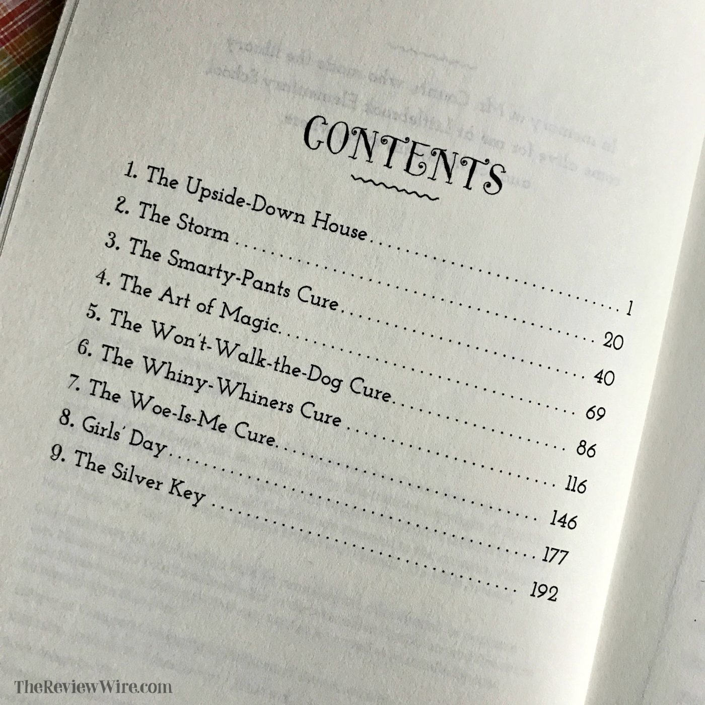 Missy Piggle-Wiggle and the Won't Walk the Dog Cure Contents Page