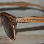 Zylina Sunglasses from the Antillia Collection in Zebra Wood and Brown Lenses