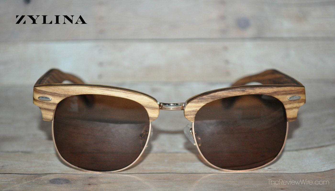 Zylina Sunglasses in Zebra Wood and Brown Lenses