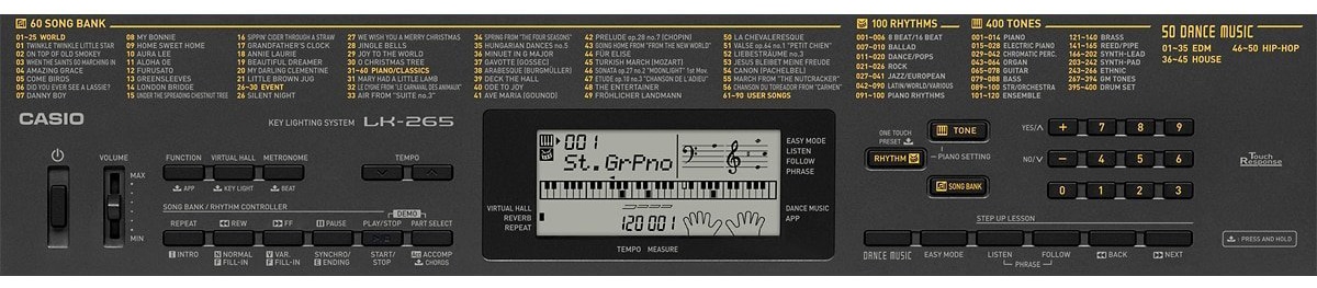 Casio LK-265Keyboard Configuration