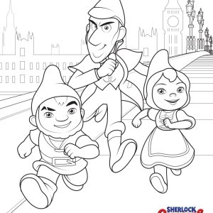 Sherlock Gnomes Coloring Page