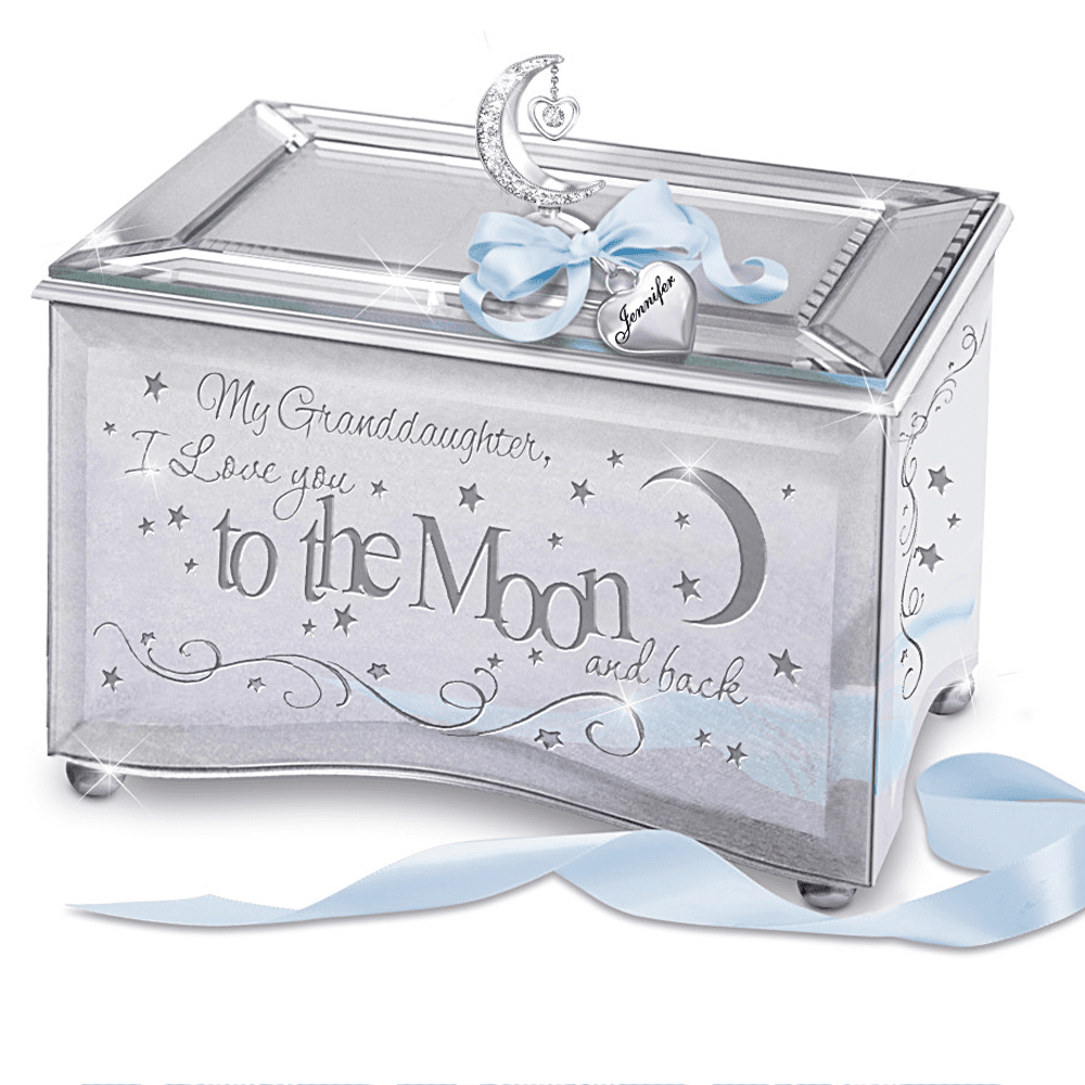 The Review Wire: The Bradford Exchange Personalized Gifts: Granddaughter, I Love You To The Moon Music Box With Name