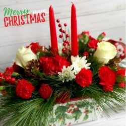 Teleflora Halls of Holly Centerpiece