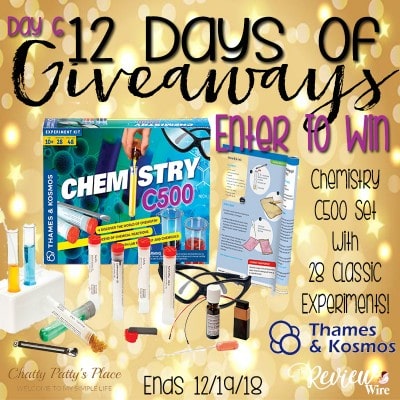 #12DaysOfGiveaways: Day 6: Chemistry C500 Set OVER