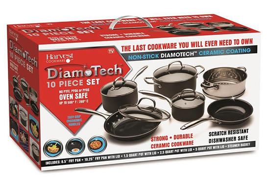 Diamotech 10 Piece Fry Pan Set