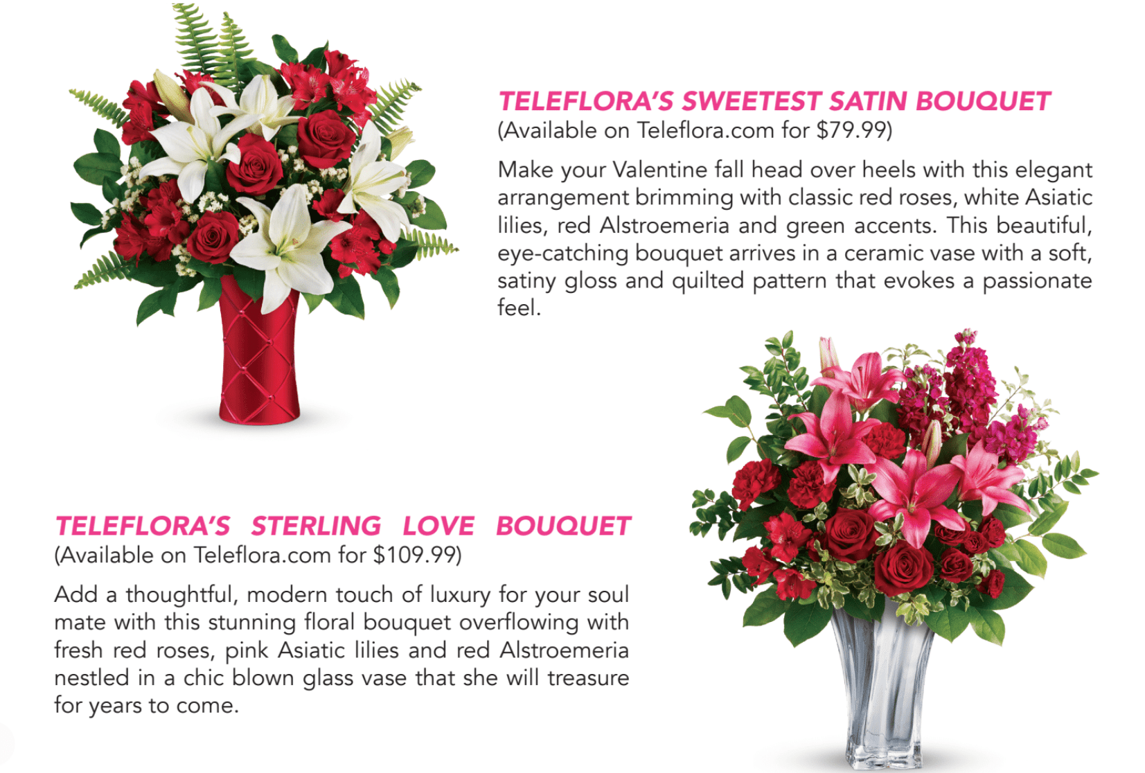Teleflora Valentine's Day 2019 Bouquets
