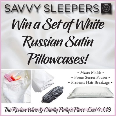 Day 5: #12DaysOfGiveaways: Savvy Sleepers White Russian Satin Pillowcases | OVER