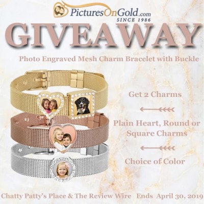 Something to Marble At Hop: Photo Engraved Mesh Charm Bracelet with Photo Charms Giveaway | OVER