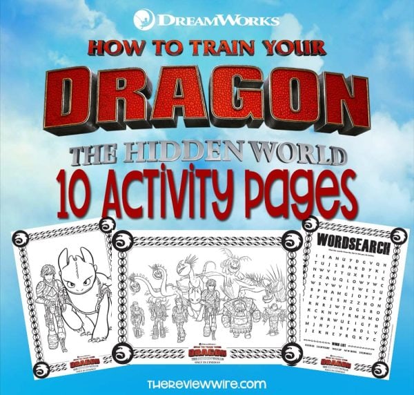 The Review Wire How To Train Your Dragon: Hidden World Activity Pages