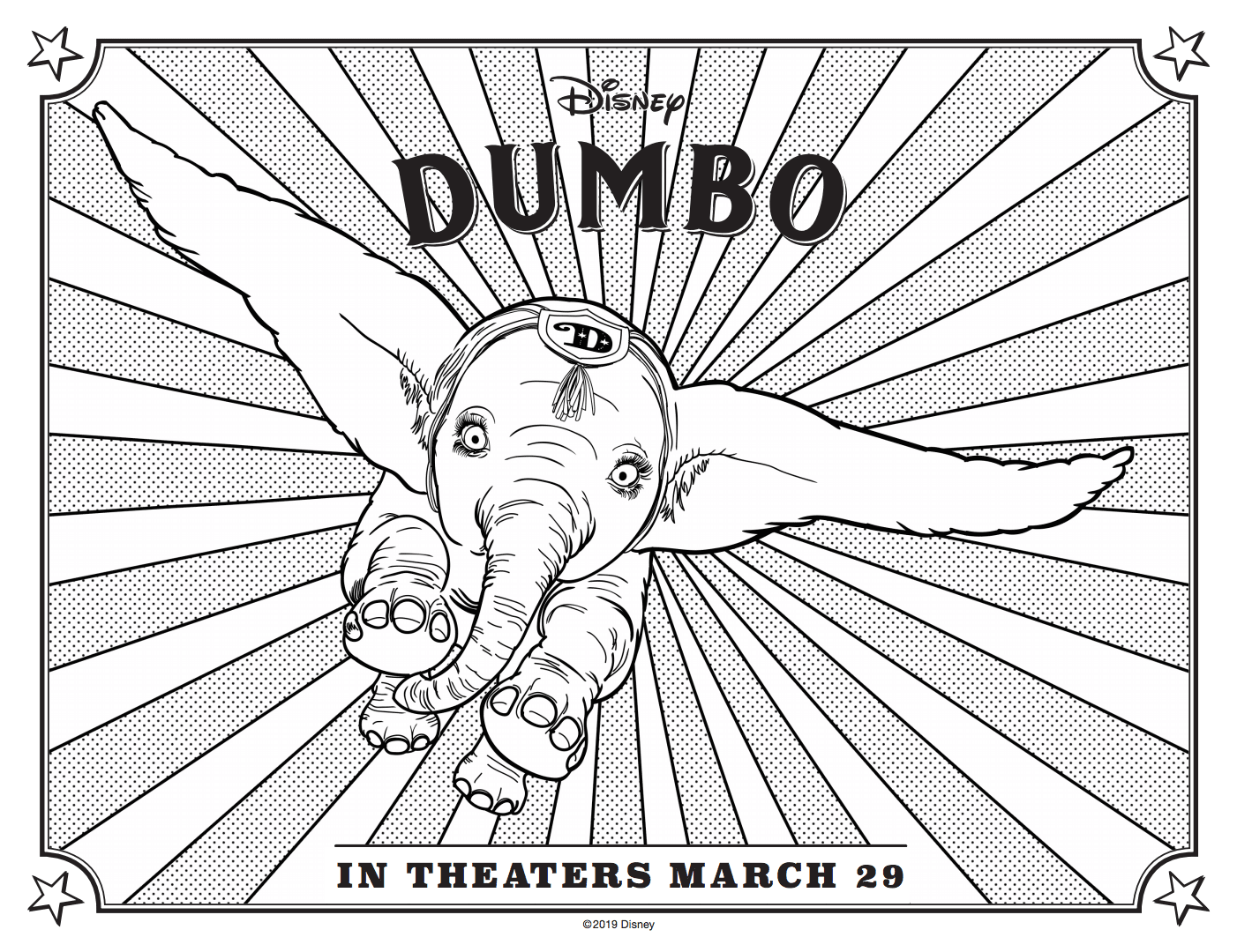 Dumbo Coloring Sheet