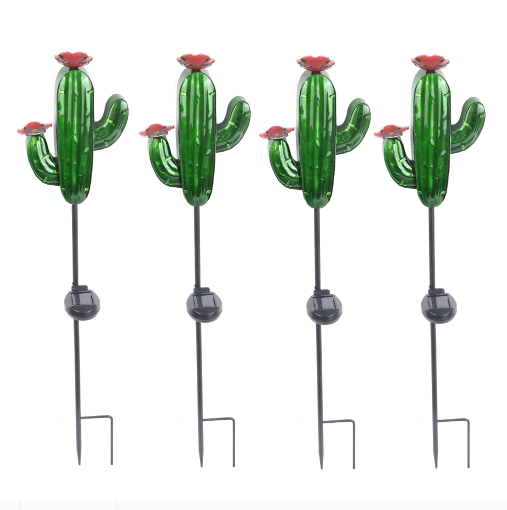 Outdoor Solar Cactus Garden Stake