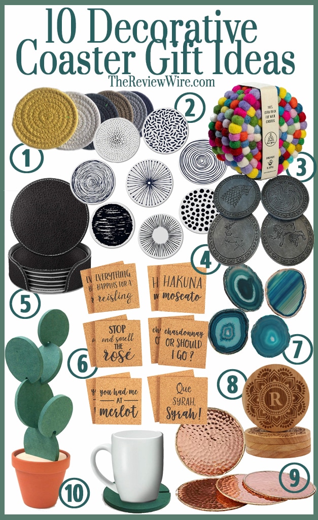 The Review Wire: 10 Decorative Coaster Gift Ideas