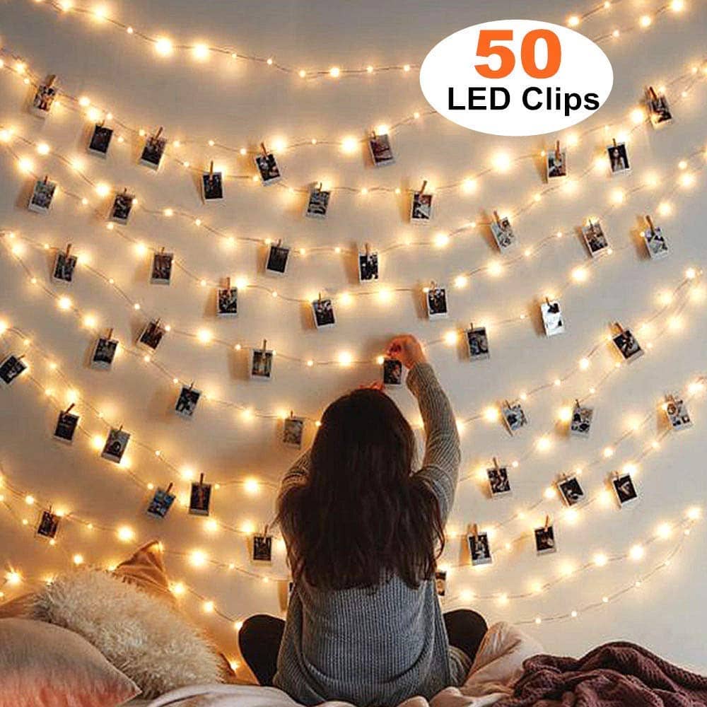 50 Photo Clips String