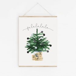 The Review Wire: Make it a Hygge Holiday with these Ideas for a Cozy Christmas - 8x10 Scandinavian ~ Hygge ~ Watercolor ~ Printable Christmas Wall Art