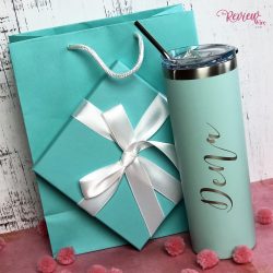 The Review Wire Valentine Guide 2020: Personalized Stainless Steel Skinny Tumbler