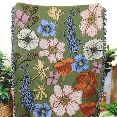 Wild Flowers Tapestry Blanket