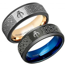 Celtic Mandalorian Boba Fett Tungsten Wedding Band