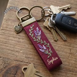 Custom Floral Keychain 4 Custom Floral Keychain